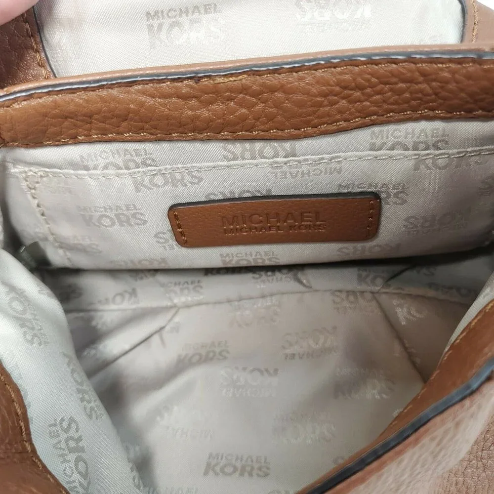 Michael Kors Womens Acorn Brown Leather Adjustable